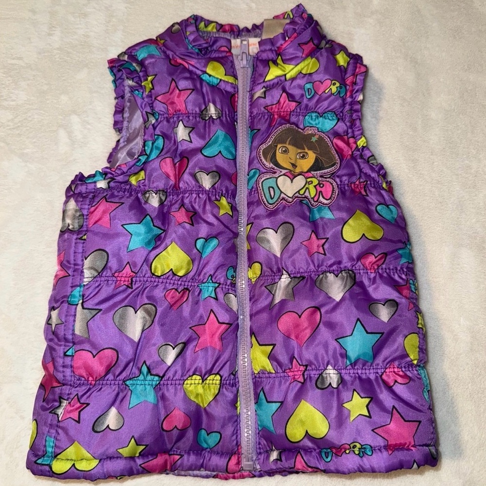 Nickelodeon Dora the explorer vintage (2014) size 3t puffer vest. Guc vtg cond.